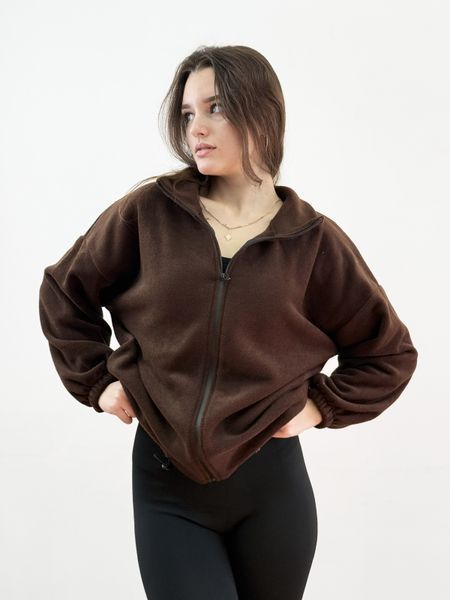 Флісова кофта на блискавці "Тедді браун ONE SIZE